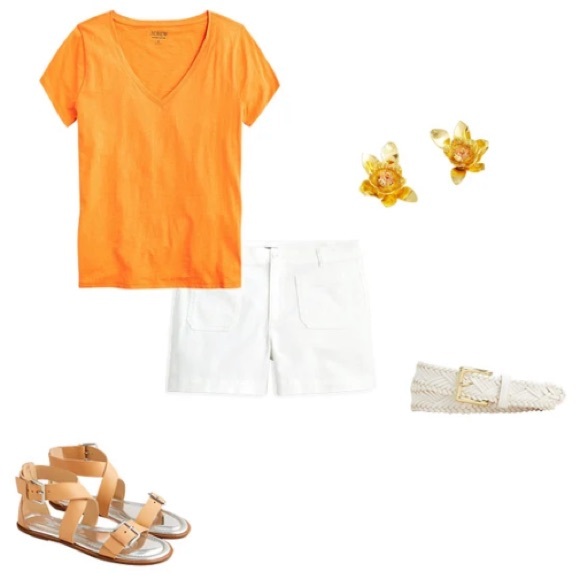 J. Crew Burnished Gold Floral Earrings - Picture 8 of 9